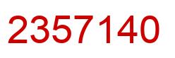 Number 2357140 red image