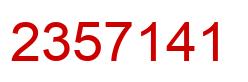 Number 2357141 red image