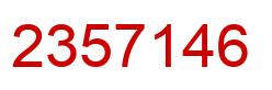Number 2357146 red image