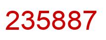 Number 235887 red image