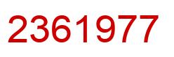 Number 2361977 red image