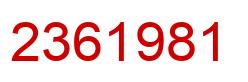 Number 2361981 red image