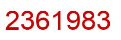 Number 2361983 red image