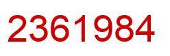 Number 2361984 red image