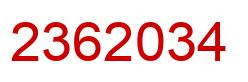 Número 2362034 imagen rojo