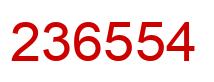 Number 236554 red image