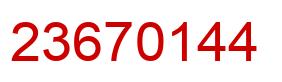 Number 23670144 red image