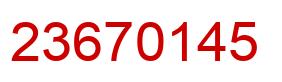 Number 23670145 red image