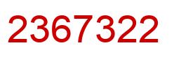 Number 2367322 red image