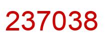 Number 237038 red image
