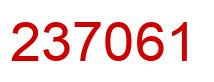 Number 237061 red image