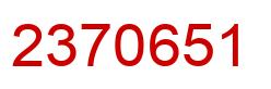 Number 2370651 red image