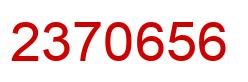 Number 2370656 red image