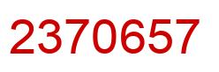 Number 2370657 red image