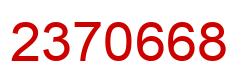 Número 2370668 imagen rojo