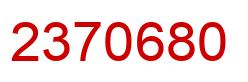 Number 2370680 red image