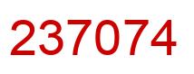 Número 237074 imagen rojo