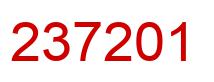 Number 237201 red image