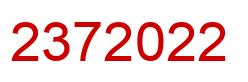 Número 2372022 imagen rojo