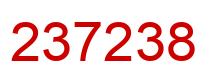 Número 237238 imagen rojo