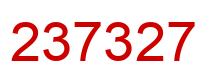 Número 237327 imagen rojo