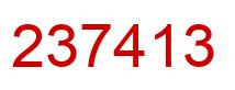Number 237413 red image