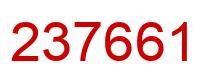Number 237661 red image