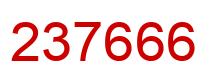 Number 237666 red image
