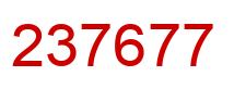 Number 237677 red image