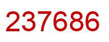 Number 237686 red image