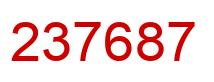 Number 237687 red image