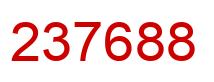 Number 237688 red image