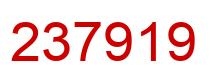 Número 237919 imagen rojo