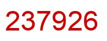 Número 237926 imagen rojo