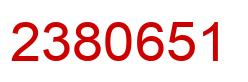 Number 2380651 red image