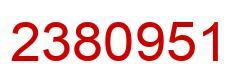 Number 2380951 red image