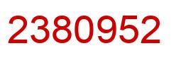Number 2380952 red image