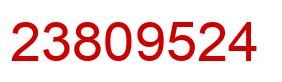 Number 23809524 red image
