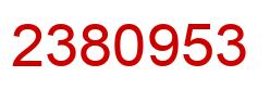 Number 2380953 red image