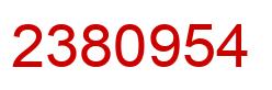 Number 2380954 red image
