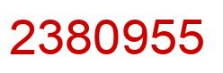 Number 2380955 red image