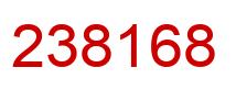 Number 238168 red image