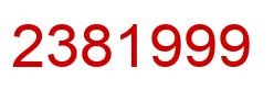 Number 2381999 red image