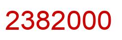 Number 2382000 red image