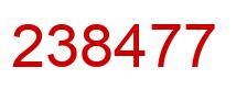 Number 238477 red image