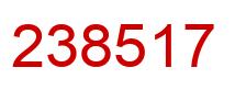 Number 238517 red image