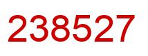 Number 238527 red image