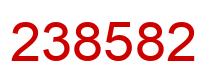 Number 238582 red image