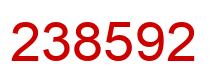 Number 238592 red image