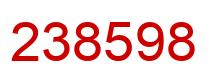 Number 238598 red image